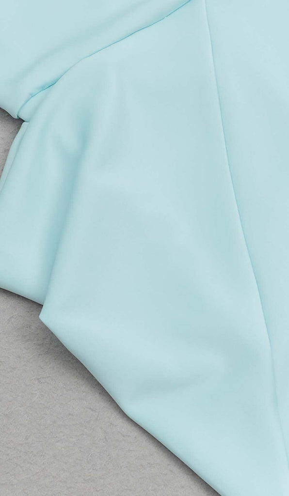 CRISS CROSS NECKLINE SATIN MIDI DRESS IN MINT DRESS OH CICI