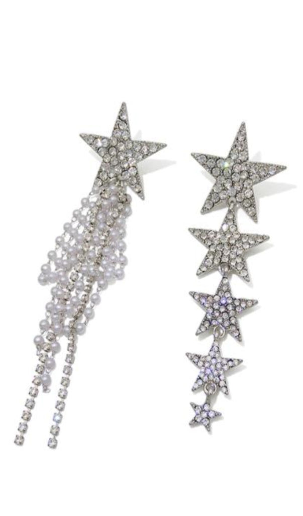 ASYMMETRICAL STAR EARRINGS-Jewelry-Oh CICI SHOP