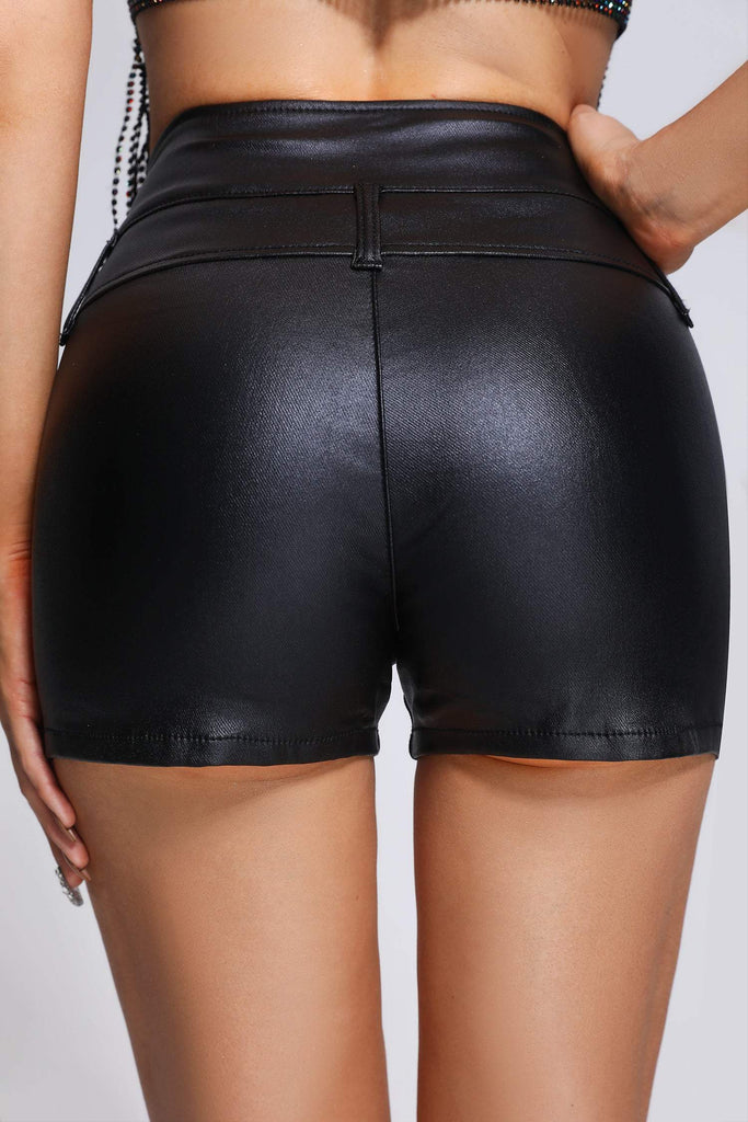 PU Leather Shorts-Shorts-Oh CICI SHOP