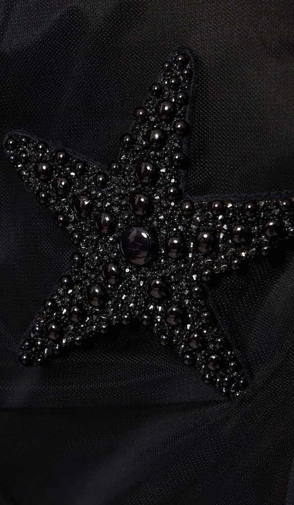 STARFISH EMBELLISHED MINI DRESS IN BLACK DRESS OH CICI